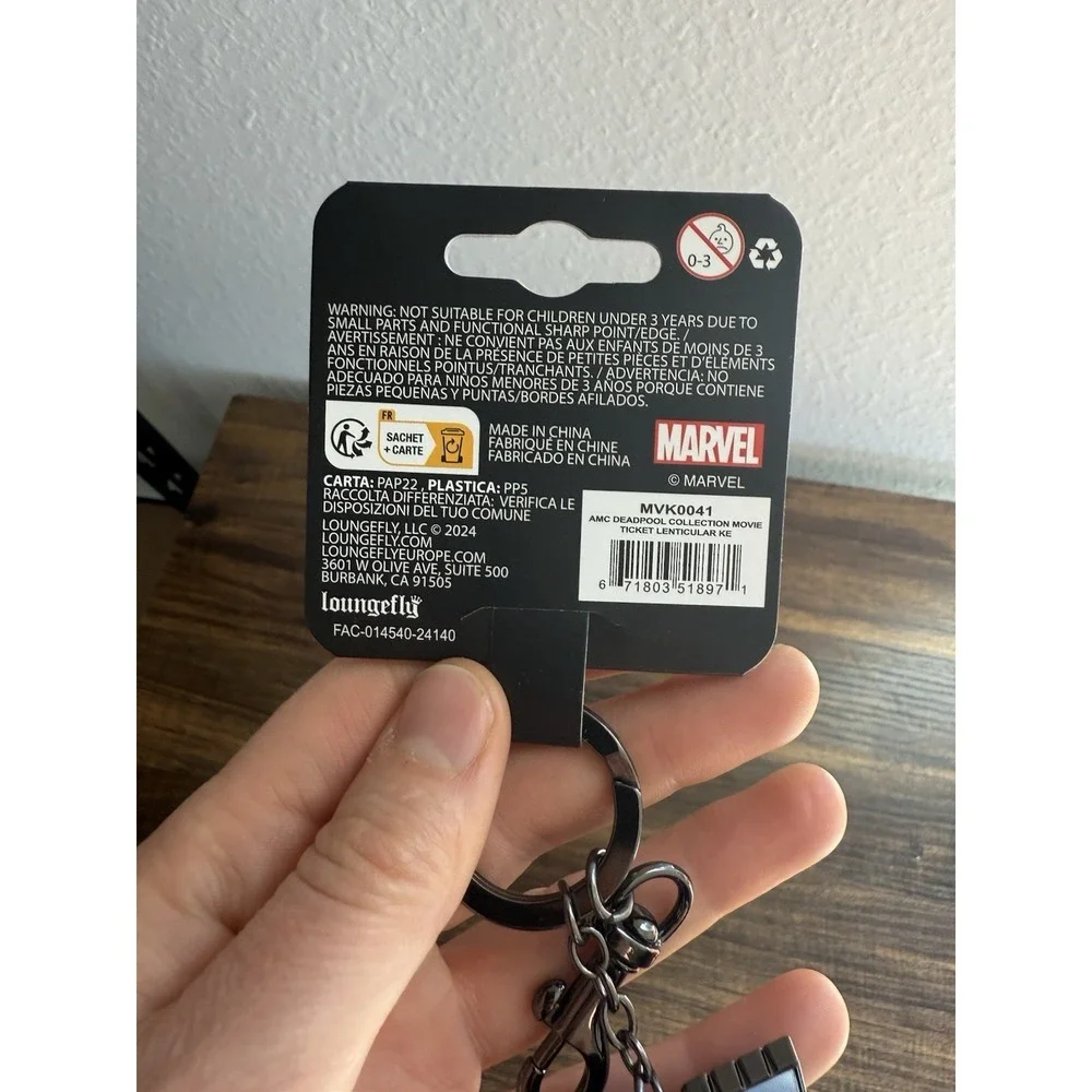 Deadpool & Wolverine Loungefly World Premiere Ticket Keychain New Sealed